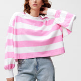 Oversized striped long sleeve
