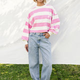Oversized striped long sleeve