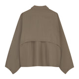 Check cape jacket