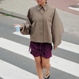 Check cape jacket