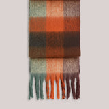 Brushed check scarf