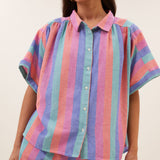 sunny rainbow pleats blouse