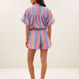 sunny rainbow pleats blouse