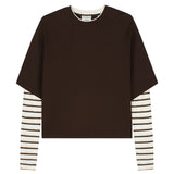 Loose fit Tshirt with striped sleeves