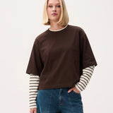 Loose fit Tshirt with striped sleeves