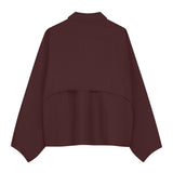 Check cape jacket