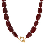 Burgundy necklace