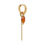 Chain oval brown hoop