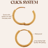 Chain oval brown hoop
