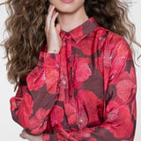 blouse met bloemendessin