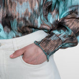 Blouse met aquarelprint