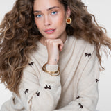 Pullover embro bowtie