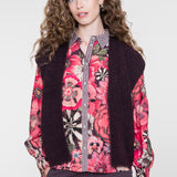 Dames gebreid gilet openvallend