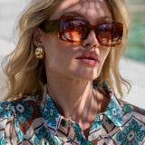 blouse met tegelprint