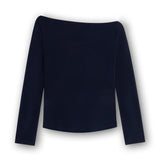 Off Shoulder Top With Pleats