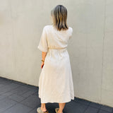 Long split dress