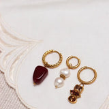 Burgundy hoop