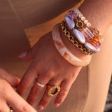 Beige cat eye bracelet