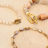 Beige cat eye bracelet