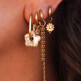 Oval flower brown hoop
