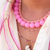 Peachy beads necklace