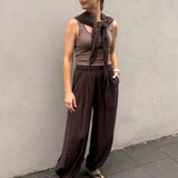 High-waisted balloon pants
