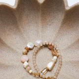 Beige cat eye bracelet