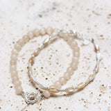 Beige cat eye bracelet