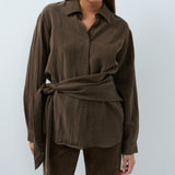 Blouse met knoopdetail