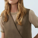 Gilet with wrap effect