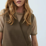 Gilet with wrap effect