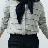 Gestreept gebreid vest