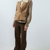 Blazer met contrasterende stof