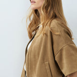 Oversized suedine jasje