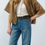 Oversized suedine jasje