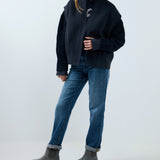 Oversized bodywarmer van wolmix