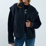 Oversized bodywarmer van wolmix