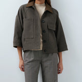 Oversized wollen jack