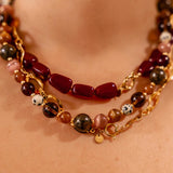 Burgundy necklace