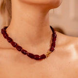 Burgundy necklace