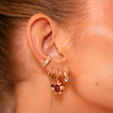 Burgundy flower hoop