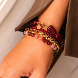 Burgundy small bracelet