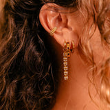 Brown dottie hoop