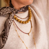 Oxblood long necklace