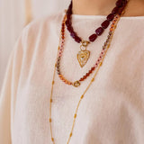 Burgundy necklace