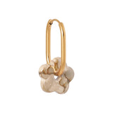 Oval flower brown hoop