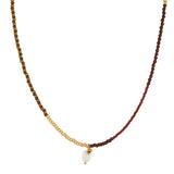Oxblood long necklace