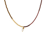 Oxblood long necklace