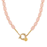 Peachy beads necklace