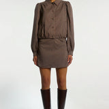 Soie check rok bordeaux